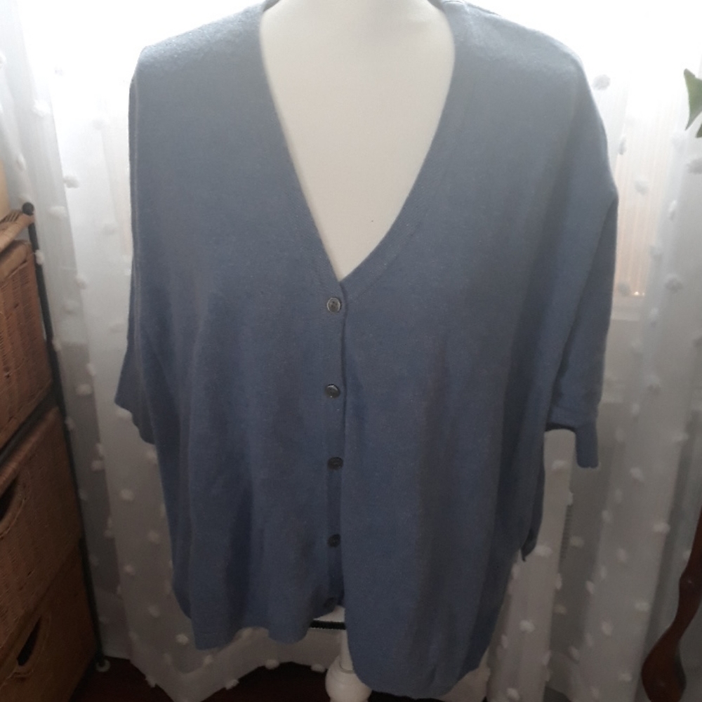 Minnie Rose sweater color blue/grey